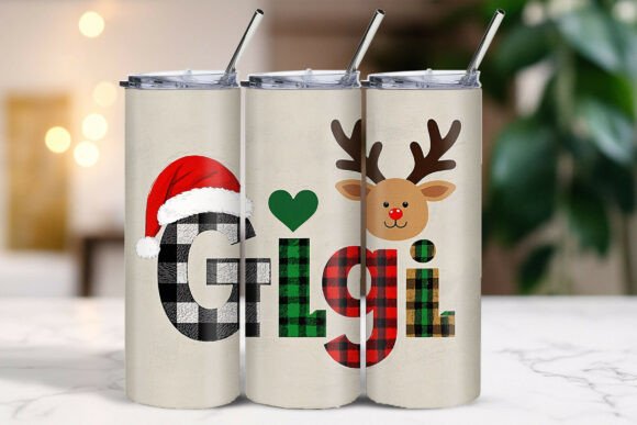 Download GIGI Christmas Bold Font Tumbler Wrap - Christmas Collection