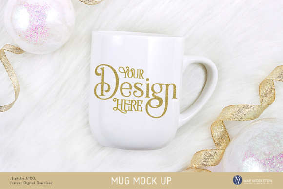 Download White Mug Mock Up for New Year, Holiday, Celebration, Styled Stock - High-res&nbsp; - New year Collection