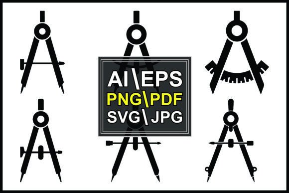 Download Silhouette Compass Geometry Drafting Too - Drafting Collection